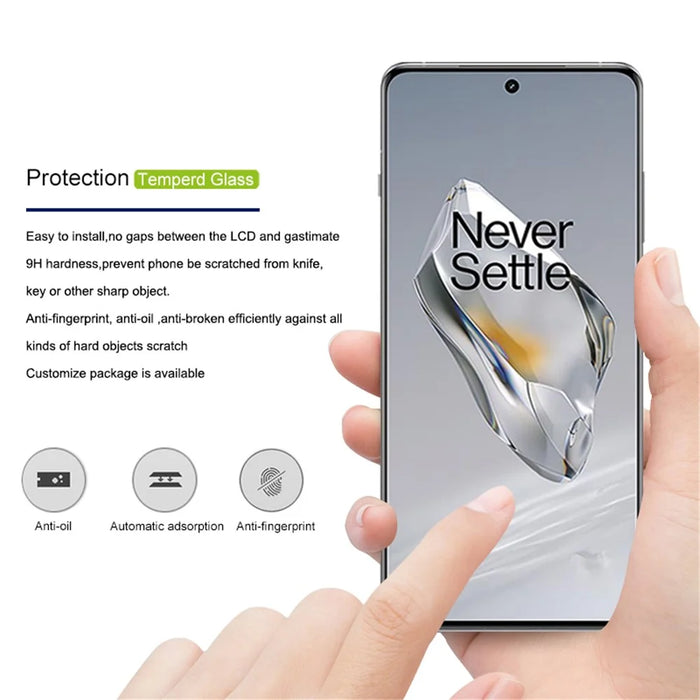 MOCOLO For OnePlus 12 5G Tenpered Glass Screen Protector Full Glue Full Coverage - Black - 2