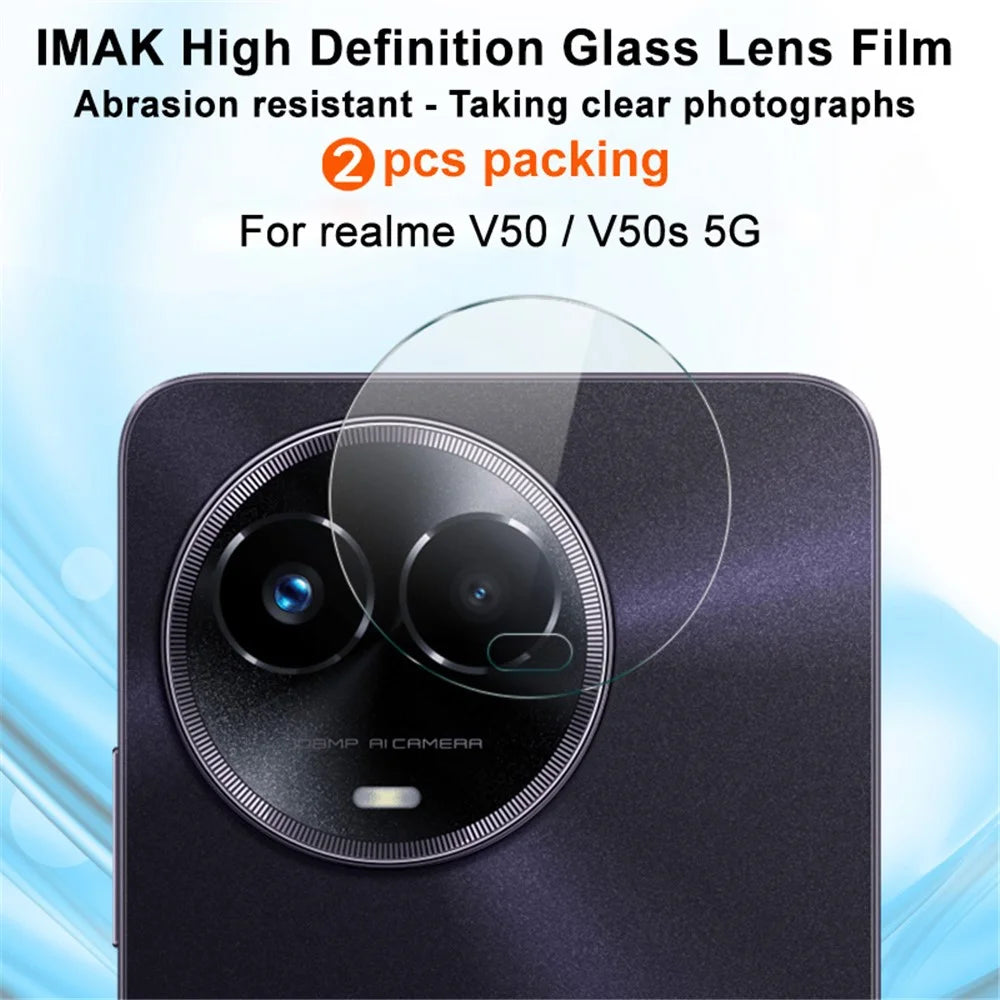 IMAK 2Pcs / Set For Realme V50s 5G / V50 5G Tempered Glass Lens Protector Camera Lens Film - 2