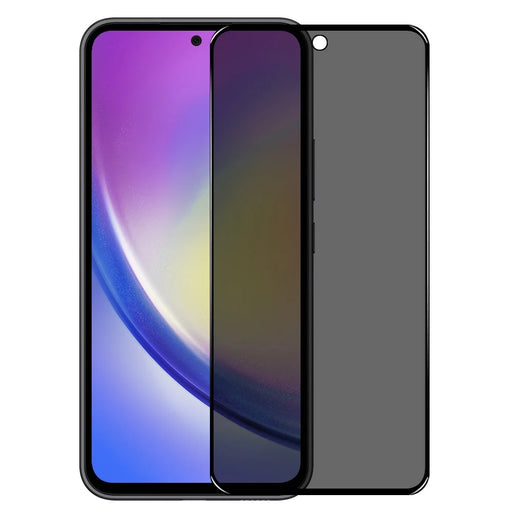 NORTHJO A+ For Samsung Galaxy A35 5G 28 Degree Anti-Spy Film 0.3mm 2.5D Silk Printing Screen Protector - Black - 1