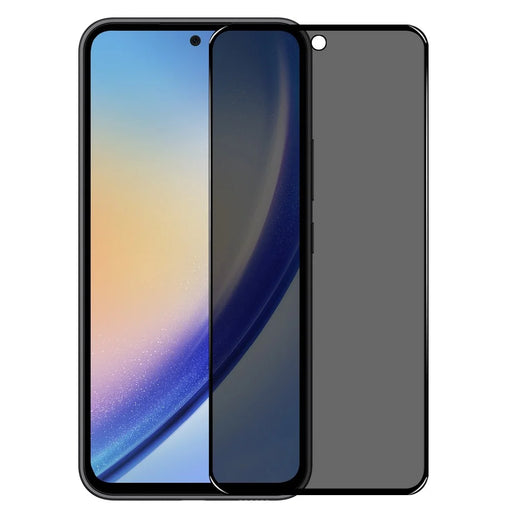 NORTHJO A+ For Samsung Galaxy A55 5G Anti-peep Screen Protector 0.3mm 2.5D Anti-fingerprint Anti-Spy Film - Black - 1