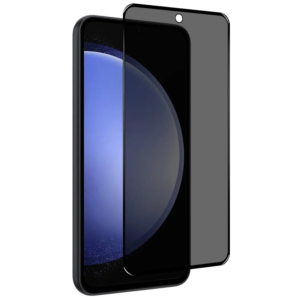 NORTHJO A+ For Samsung Galaxy S23 FE Anti-Spy Screen Protector Full Glue 0.3mm 2.5D 9H Film - Black - 2