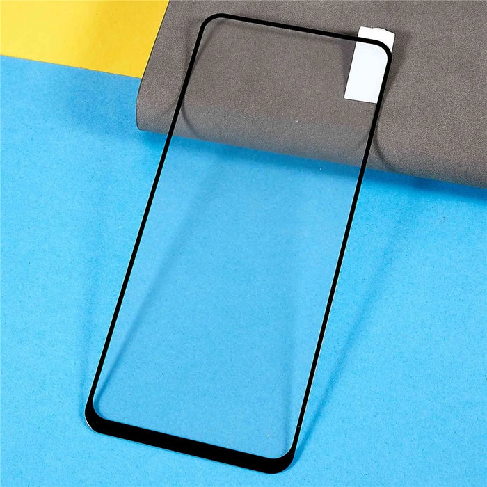 For Realme C67 5G Tempered Glass Electroplating Anti-Fingerprint Silk Printing Full Glue Screen Protector - 3
