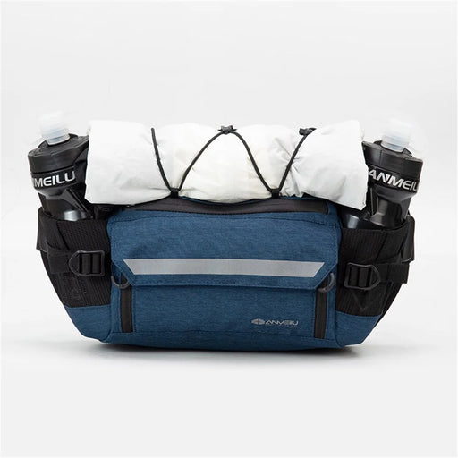 ANMEILU 8017 Ultra-light Cycling Waist Bag Nylon Running Sports Bag - Dark Blue - 2