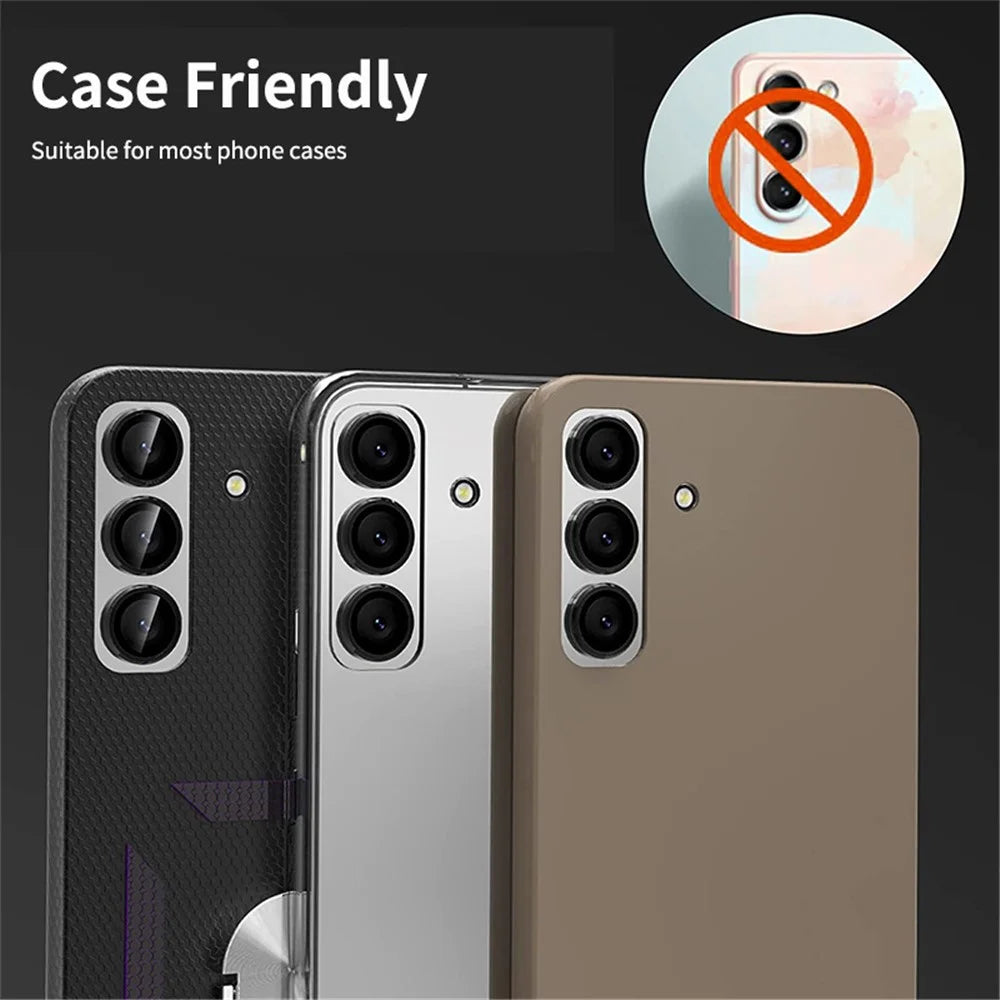 ENKAY HAT PRINCE For Samsung Galaxy A05s 4G Individual Lens Protectors Set Tempered Glass with Aluminum Edging - Black - 5