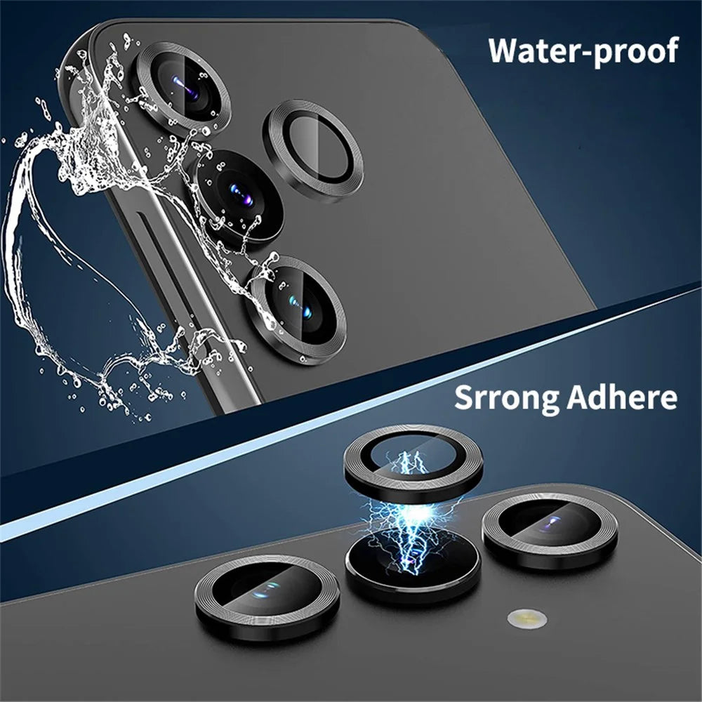 ENKAY HAT PRINCE For Samsung Galaxy A15 4G / 5G Camera Lens Protector Metal Individual Ring Rear Lens Film - Black - 3