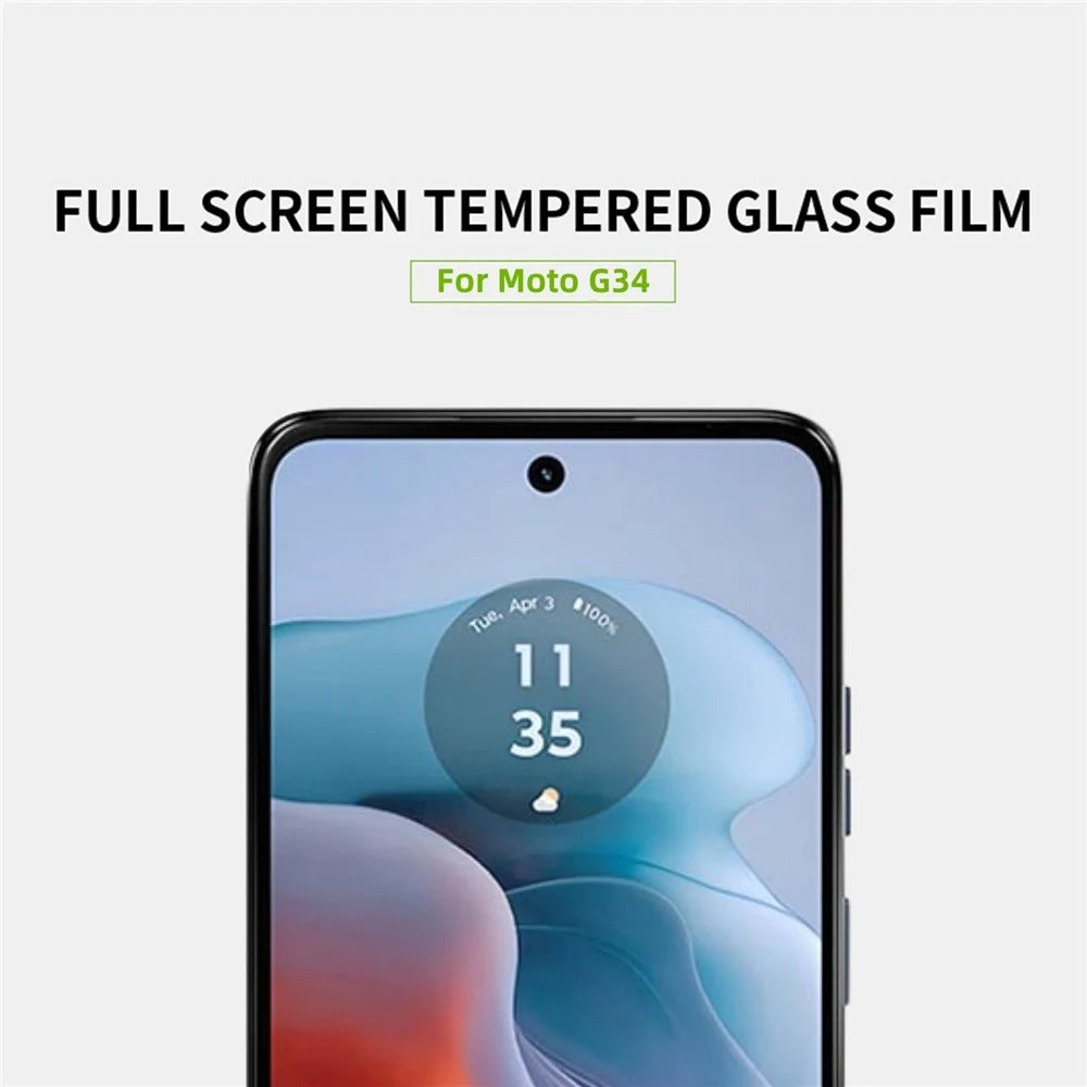 MOFI For Motorola Moto G45 5G / G34 5G JK Tempered Glass Film Series-1 Full Glue Anti-Explosion Film - 3