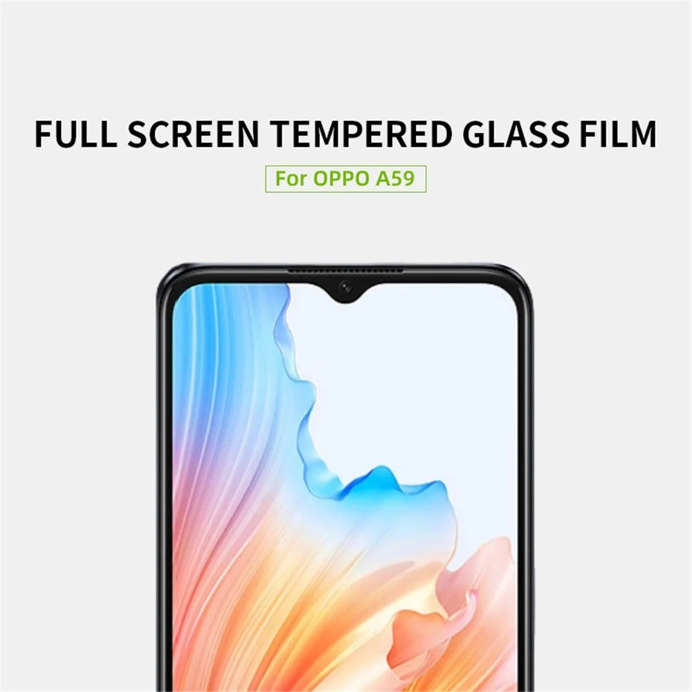 MOFI For Oppo A59 5G JK Tempered Glass Film Series-1 Screen Guard Protector Full Glue Full Coverage - 3