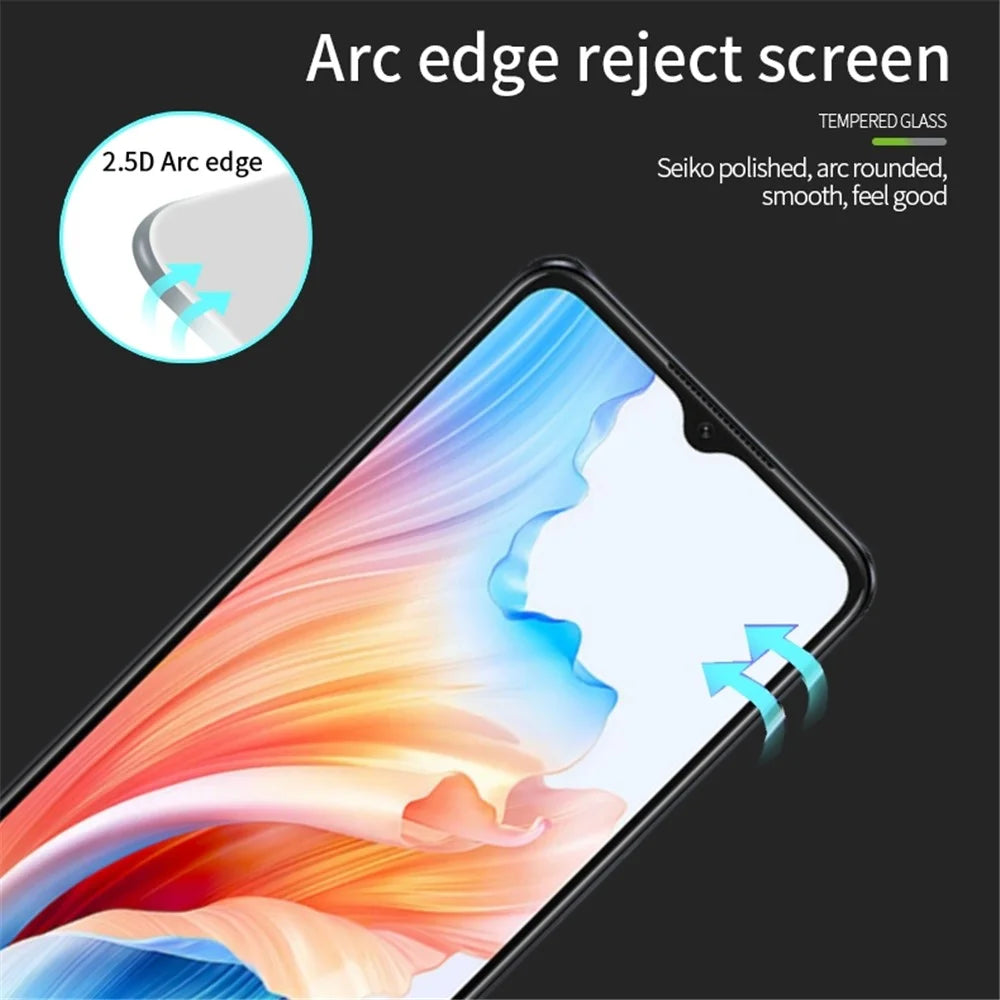 MOFI For Oppo A59 5G JK Tempered Glass Film Series-1 Screen Guard Protector Full Glue Full Coverage - 5
