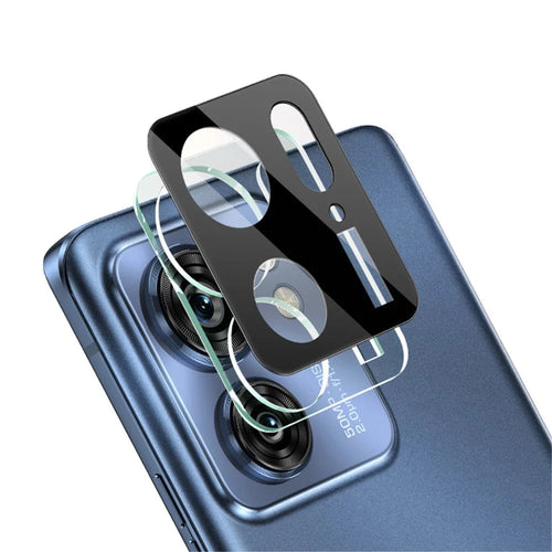 IMAK For Motorola Edge 40 5G Camera Lens Protector+Acrylic Lens Cap Tempered Glass Lens Film (Black Version) - 1