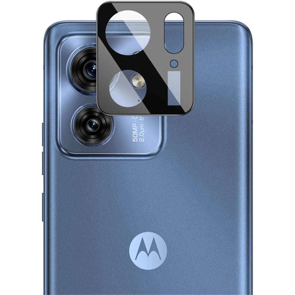 IMAK For Motorola Edge 40 5G Camera Lens Protector+Acrylic Lens Cap Tempered Glass Lens Film (Black Version) - 2