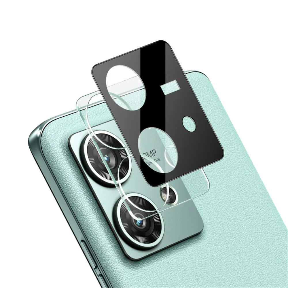 IMAK For Motorola Edge 40 Neo 5G Tempered Glass Camera Lens Film+Acrylic Lens Cap (Black Version) - 1