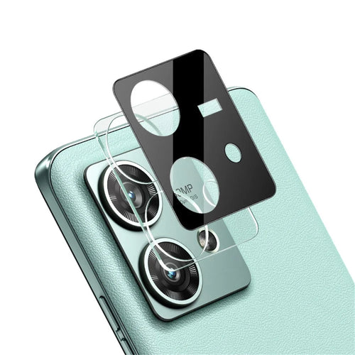 IMAK For Motorola Edge 40 Neo 5G Tempered Glass Camera Lens Film+Acrylic Lens Cap (Black Version) - 1