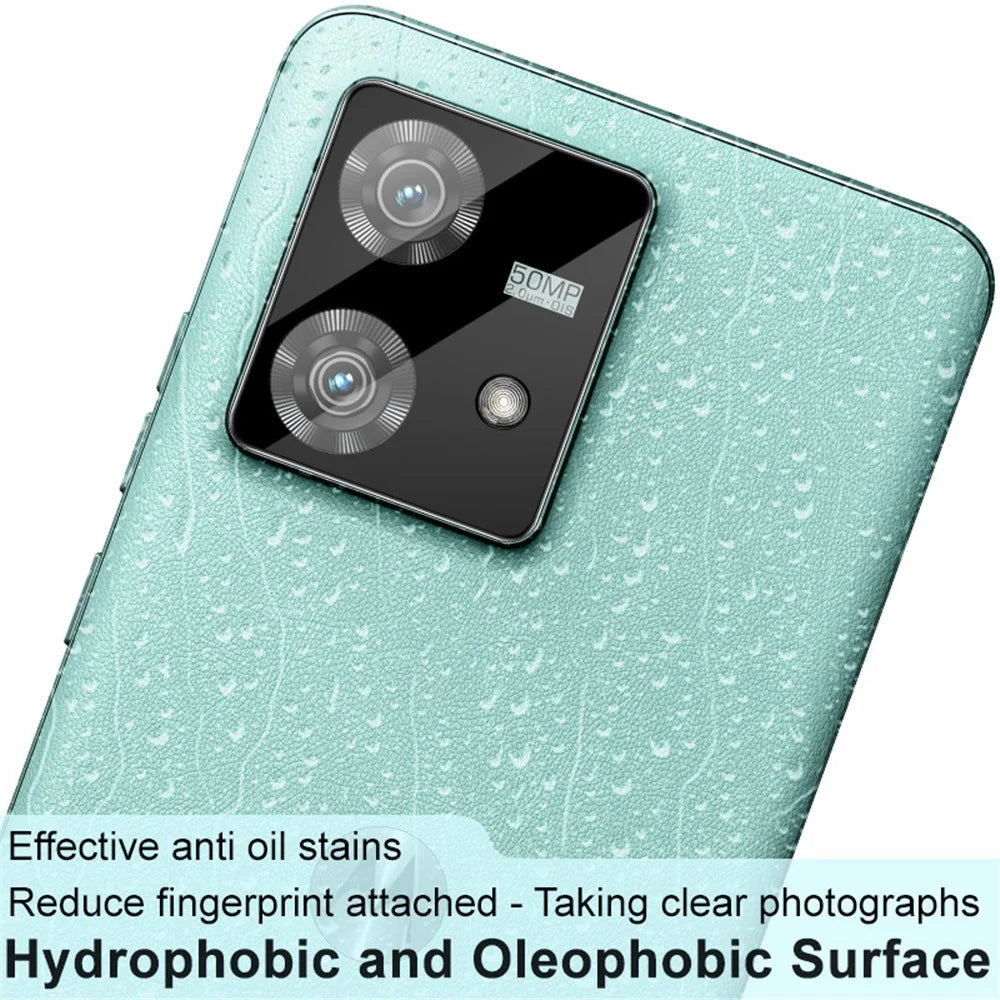 IMAK For Motorola Edge 40 Neo 5G Tempered Glass Camera Lens Film+Acrylic Lens Cap (Black Version) - 6