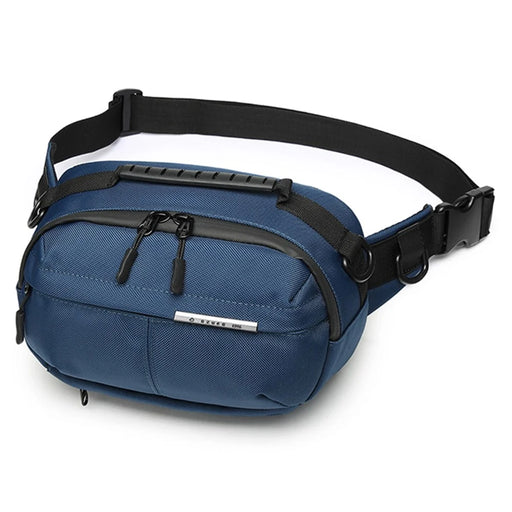 OZUKO 9260 Men Waterproof Crossbody Chest Bag Outdoor Sports Waist Bag - Dark Blue - 1