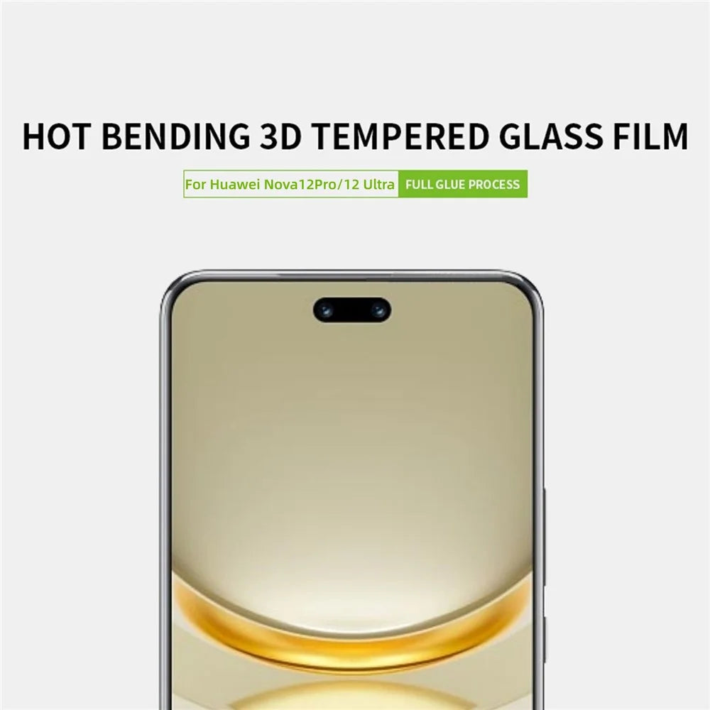 PINWUYO For Huawei nova 12 Pro 5G / nova 12 Ultra 5G Screen Protector 3D Hot Bending Tempered Glass Film - 3