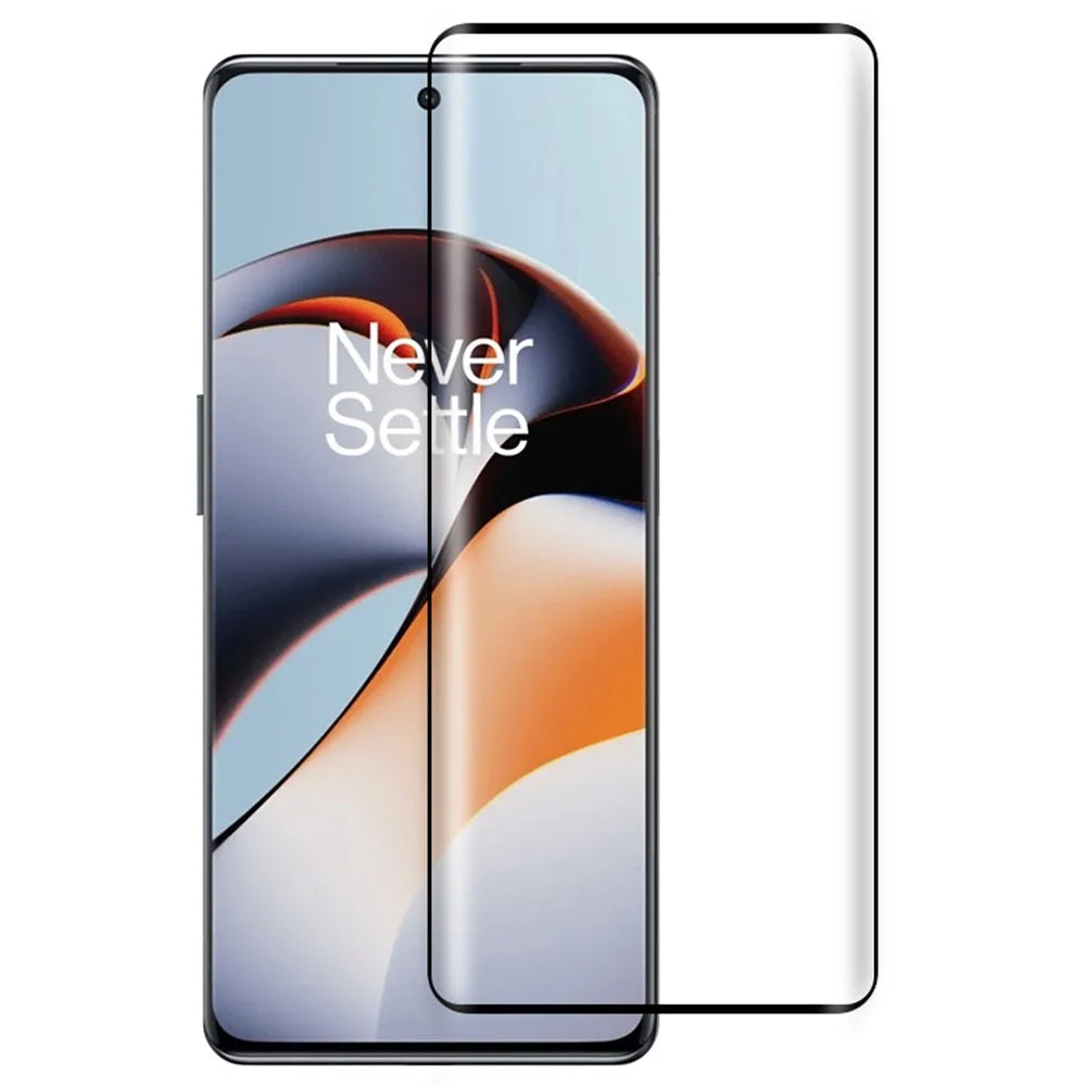 For OnePlus 12R 5G / Ace 3 5G Screen Protector Side Glue Tempered Glass Film Full Cover (3D Curved) - 1
