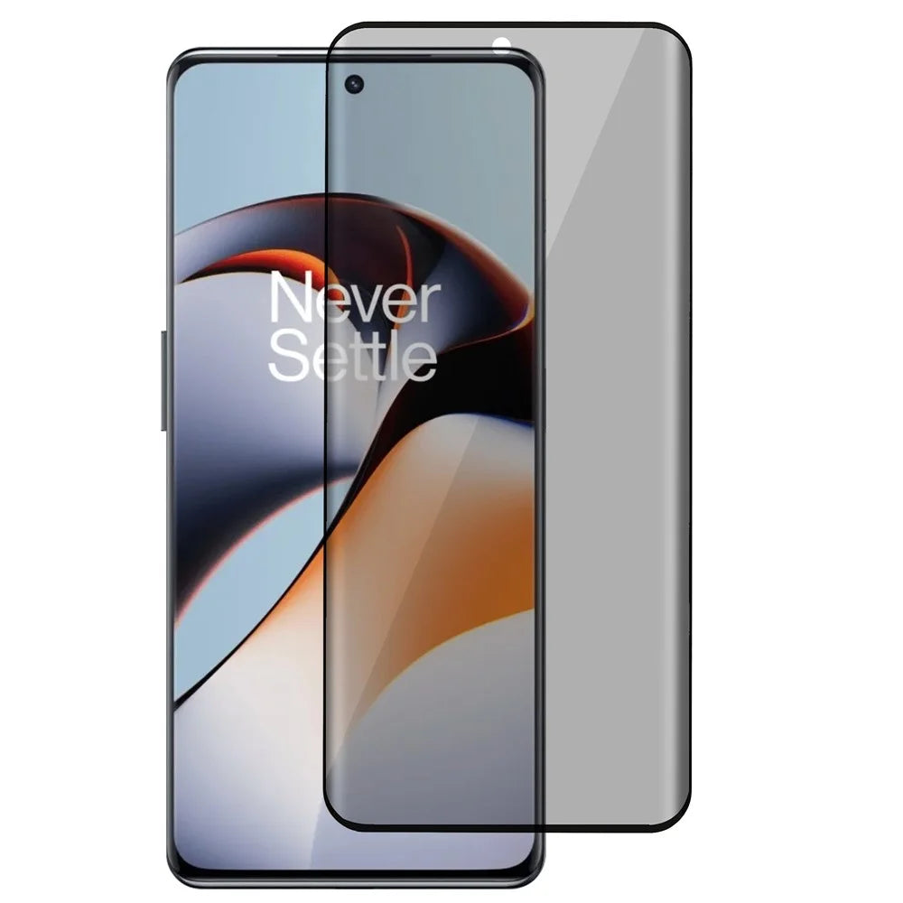 For OnePlus 12R 5G / Ace 3 5G Anti-Spy Screen Protector Silk Printing Side Glue Film Guard - 1