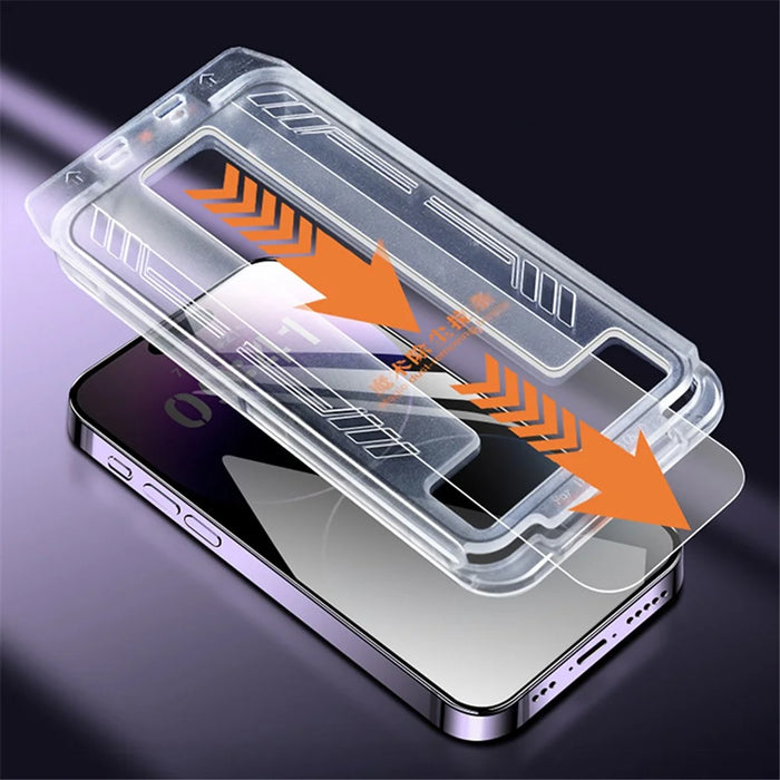 For iPhone 14 Tempered Glass Screen Protector Privacy Guard with Alignment Tool - 1