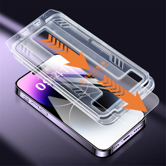 For iPhone 14 Screen Protector Anti-fingerprint Automatic Dust Removal Flim - 1
