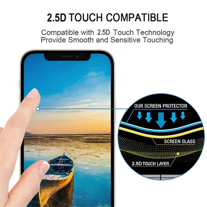 25Pcs For iPhone 12 / 12 Pro Medium Alumina Glass Screen Protector Secondary Hardening - 5