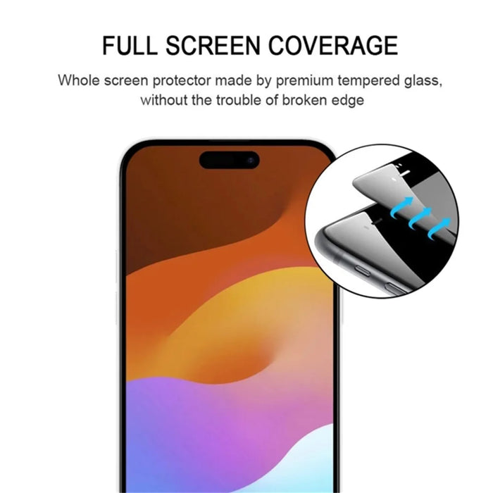 25Pcs For iPhone 14 Pro Screen Protector Medium Alumina Glass Silk Printing Ultra Clear - 3