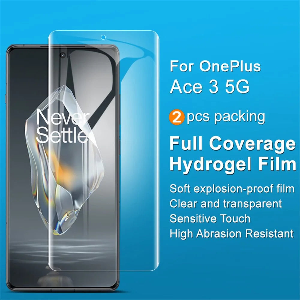 IMAK 2Pcs / Set Hydrogel Film III for OnePlus Ace 3 5G / 12R 5G Touch Sensitive Film HD Clear TPU Screen Protector - 2