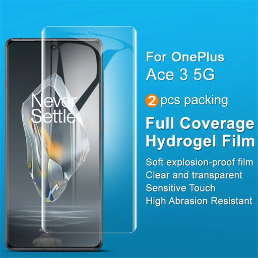 IMAK 2Pcs / Set Hydrogel Film III for OnePlus Ace 3 5G / 12R 5G Touch Sensitive Film HD Clear TPU Screen Protector - 2