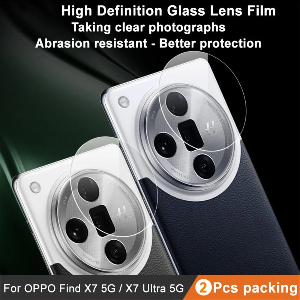 IMAK 2Pcs  /  Set For Oppo Find X7 5G / Find X7 Ultra Rear Lens Film HD Clear Camera Lens Protector - 4