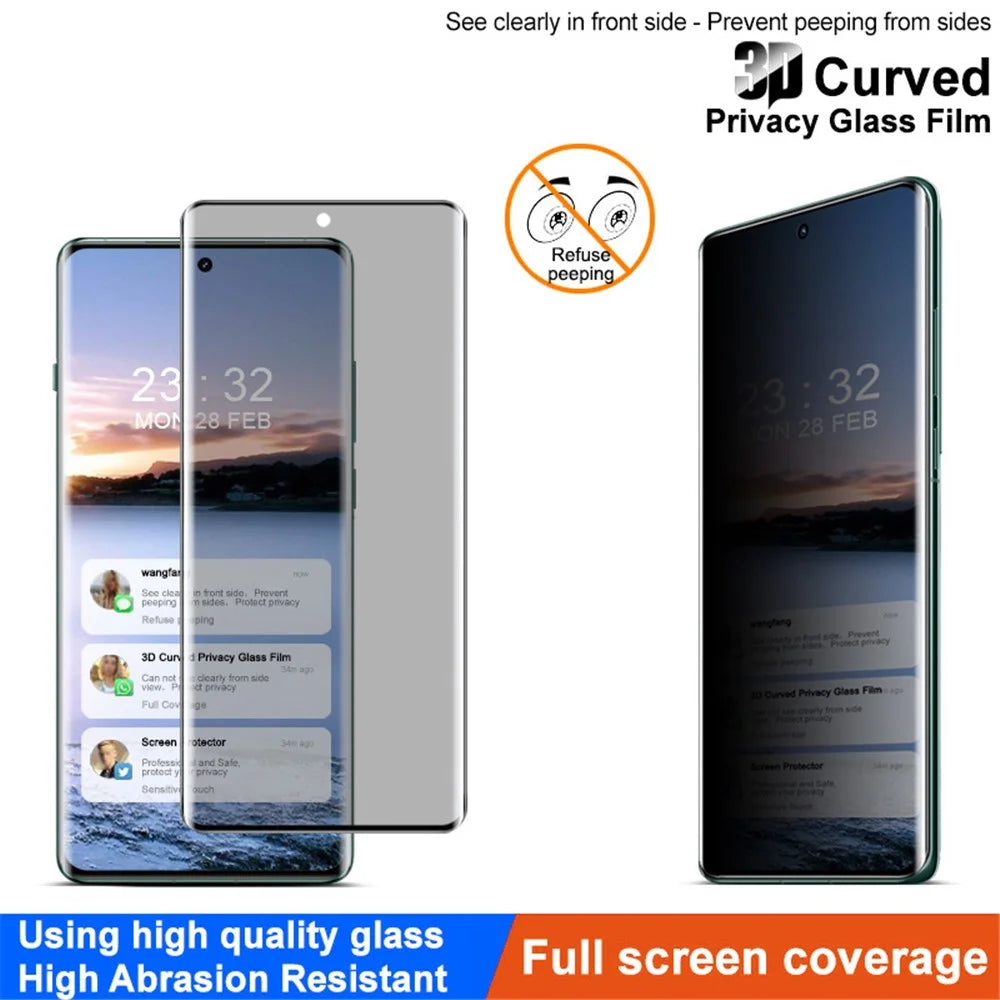 IMAK For vivo X100 5G / X100 Pro 5G Film Full Coverage 3D Curved Anti-peep Screen Protector - 2