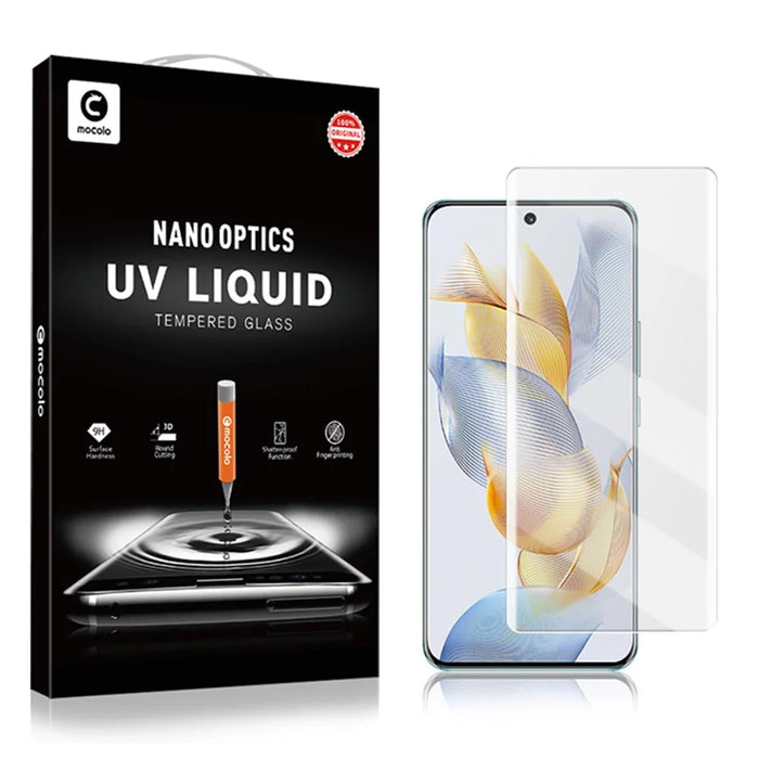 MOCOLO For Honor 90 Tempered Glass Film UV Liquid 3D Curved Screen Protector - 5