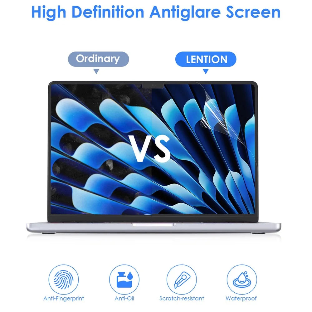 LENTION for Macbook Air 15 inch (2023) M2 A2941 / (2024) A3114 M3 Screen Protector HD Clear Laptop PET Screen Film - 3