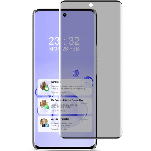 IMAK For Honor X50 5G Screen Protector Privacy 3D Curved Tempered Glass Film Saver - 1
