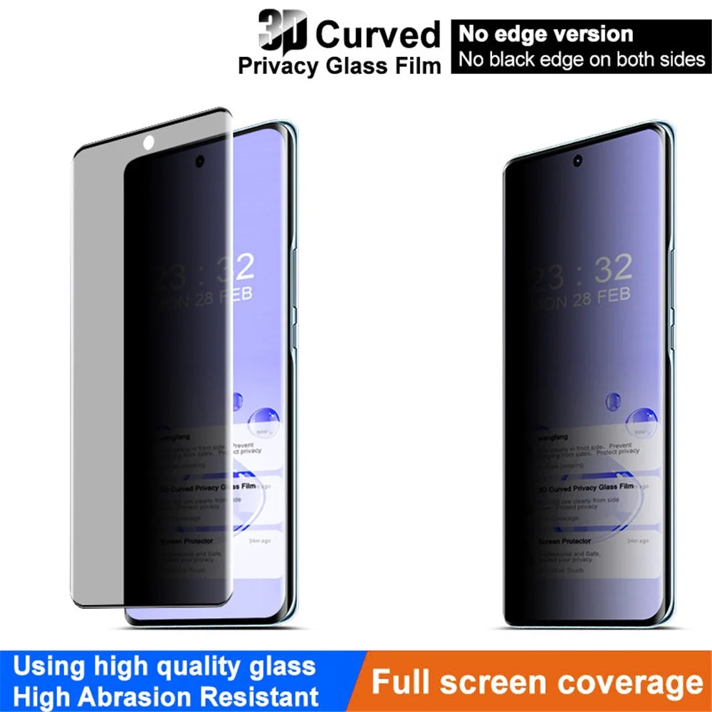IMAK For Honor X50 5G Screen Protector Privacy 3D Curved Tempered Glass Film Saver - 3