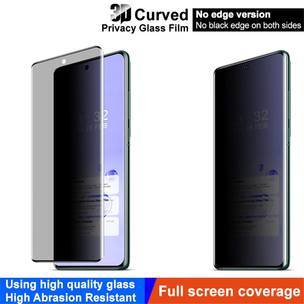 IMAK For OnePlus 12 5G Screen Protector 3D Curved Anti Spy Private Film - 3