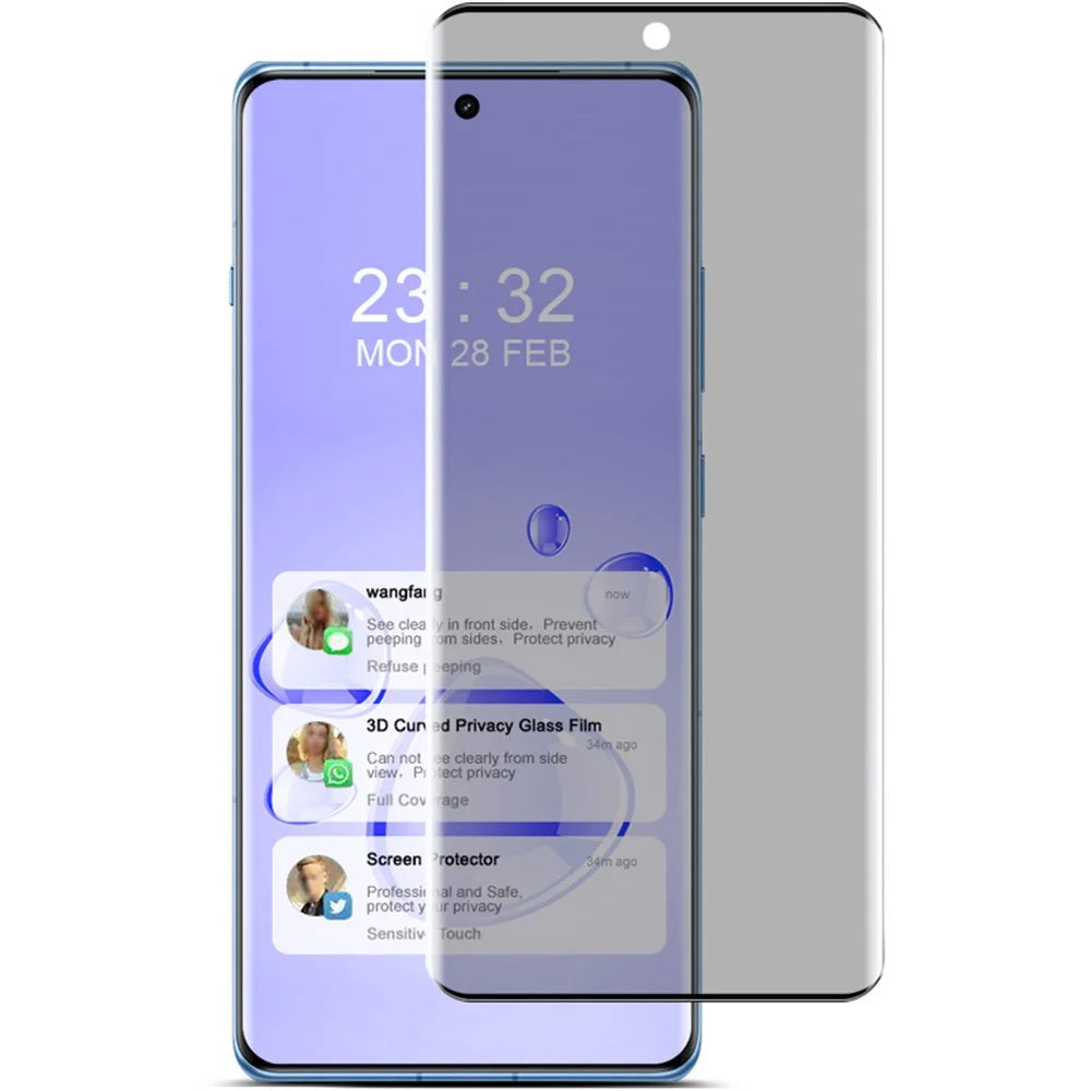 IMAK For OnePlus Ace 3 5G / 12R 5G Tempered Glass Screen Protector Anti-Spy, 3D Curved - 1
