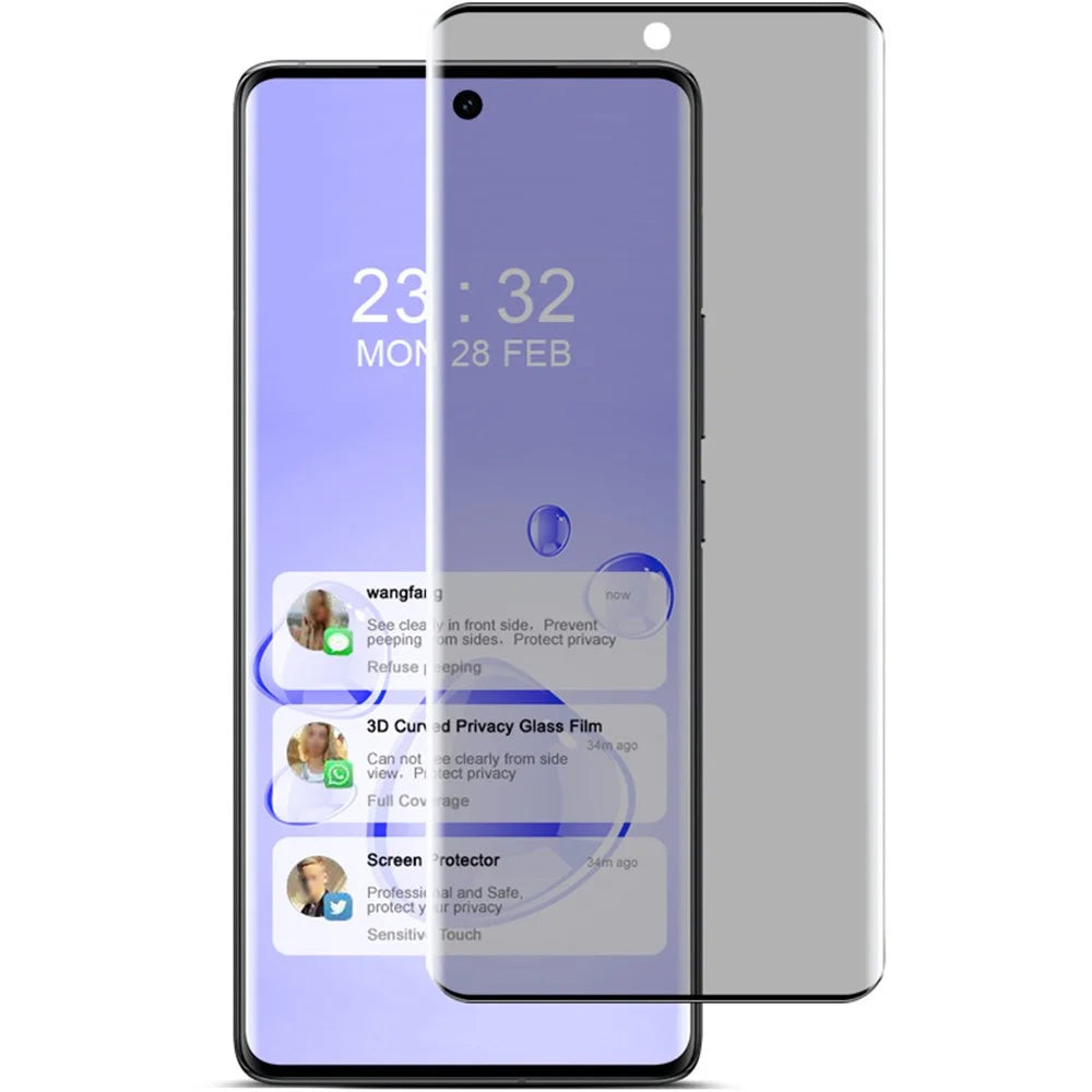 IMAK For vivo X100 5G / X100 Pro 5G Screen Protector 3D Curved Privacy Tempered Glass Film - 1