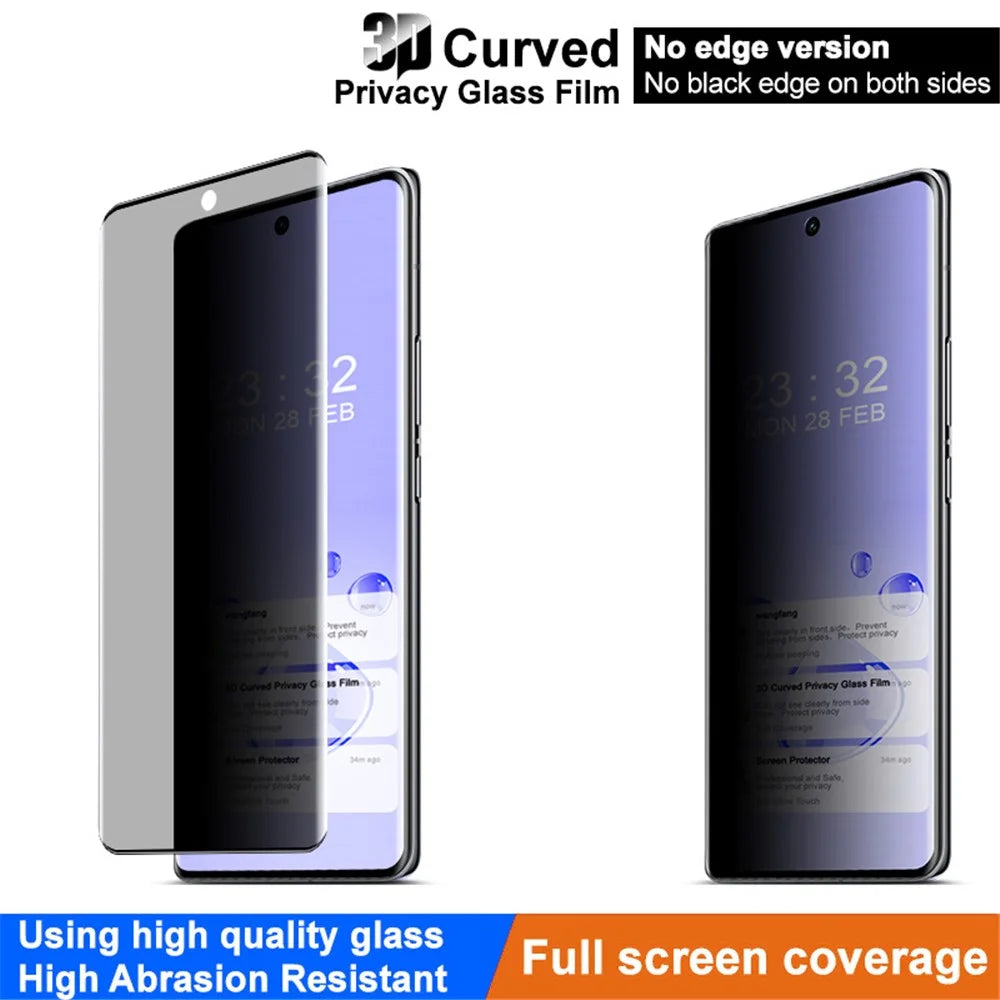 IMAK For vivo X100 5G / X100 Pro 5G Screen Protector 3D Curved Privacy Tempered Glass Film - 3