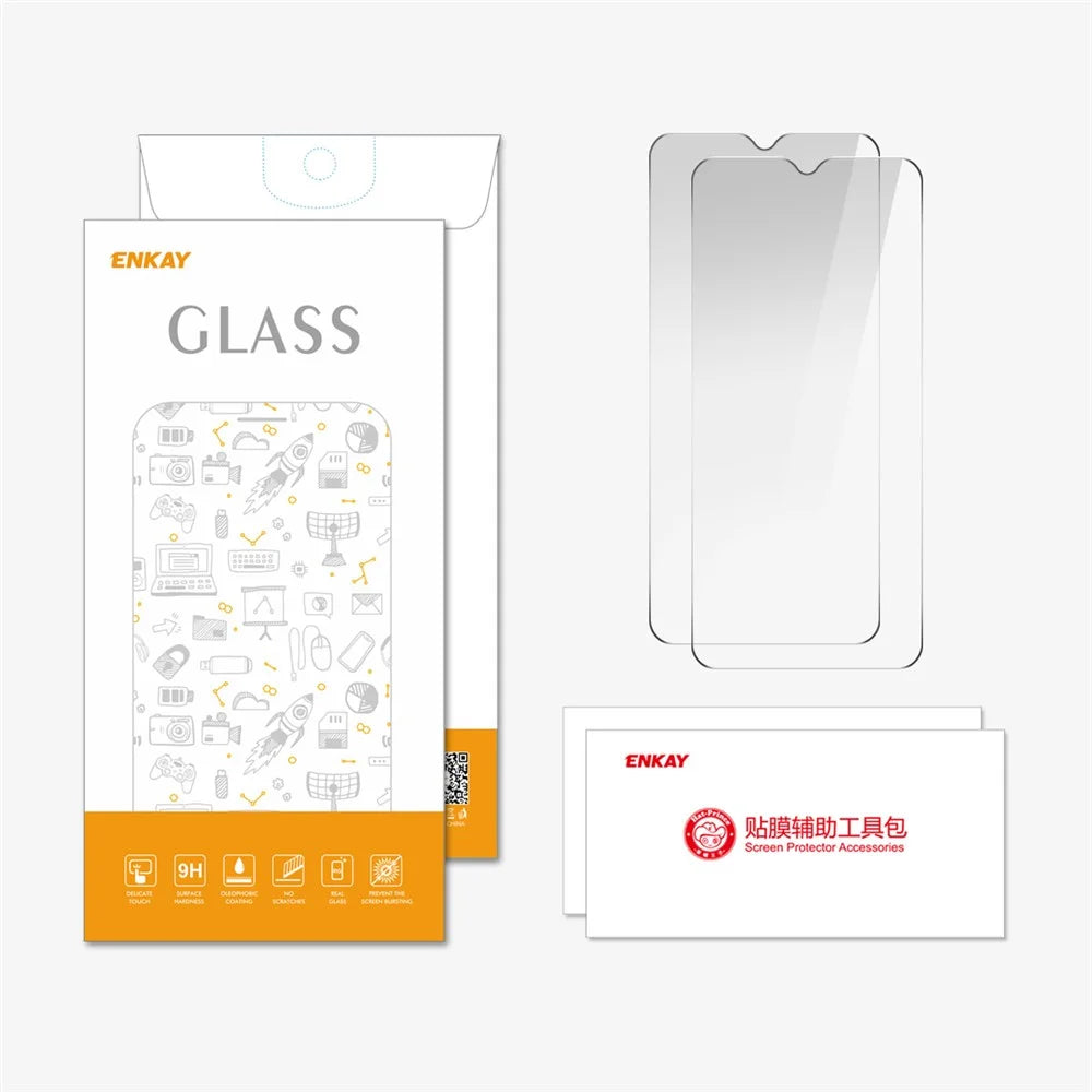 ENKAY HAT PRINCE 2Pcs For Nokia C210  High Aluminum-silicon Glass Film Screen Protector HD Clear - 6