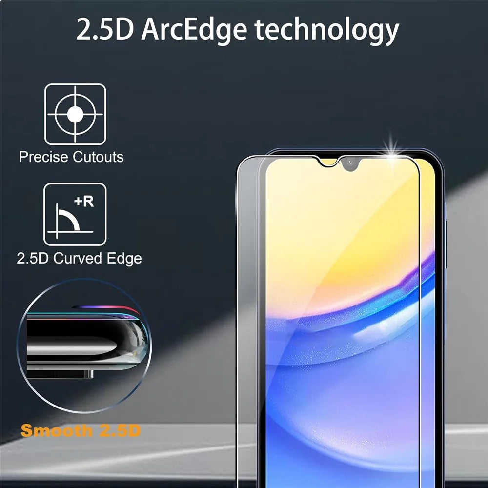 2Pcs Film Set for Samsung Galaxy A35 5G Tempered Glass Screen Protector + Camera Lens Film - 4
