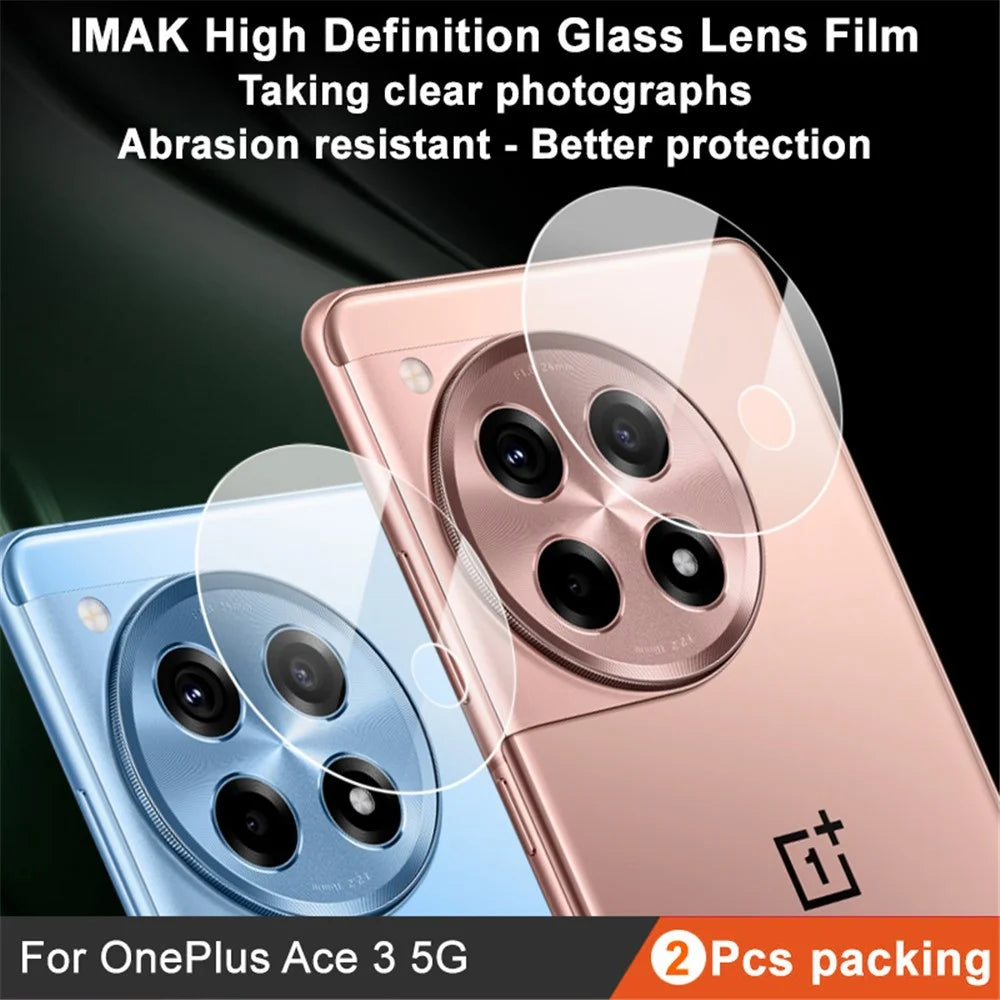 IMAK 2Pcs / Set For OnePlus Ace 3 5G / 12R 5G Camera Lens Protector HD Clear Tempered Glass Lens Film - 2