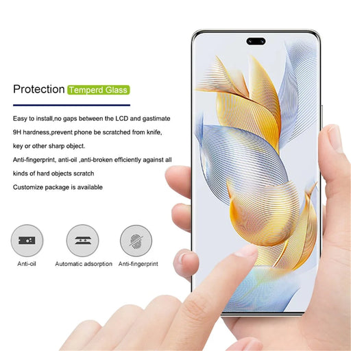 MOCOLO For Honor 90 Pro Screen Protector 3D Curved Complete Covering Film - Black - 2