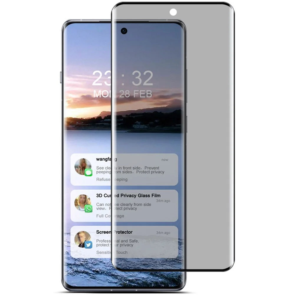 IMAK For Oppo Find X7 5G Anti-peep Screen Film Full Coverage 3D Curved Protector - 4