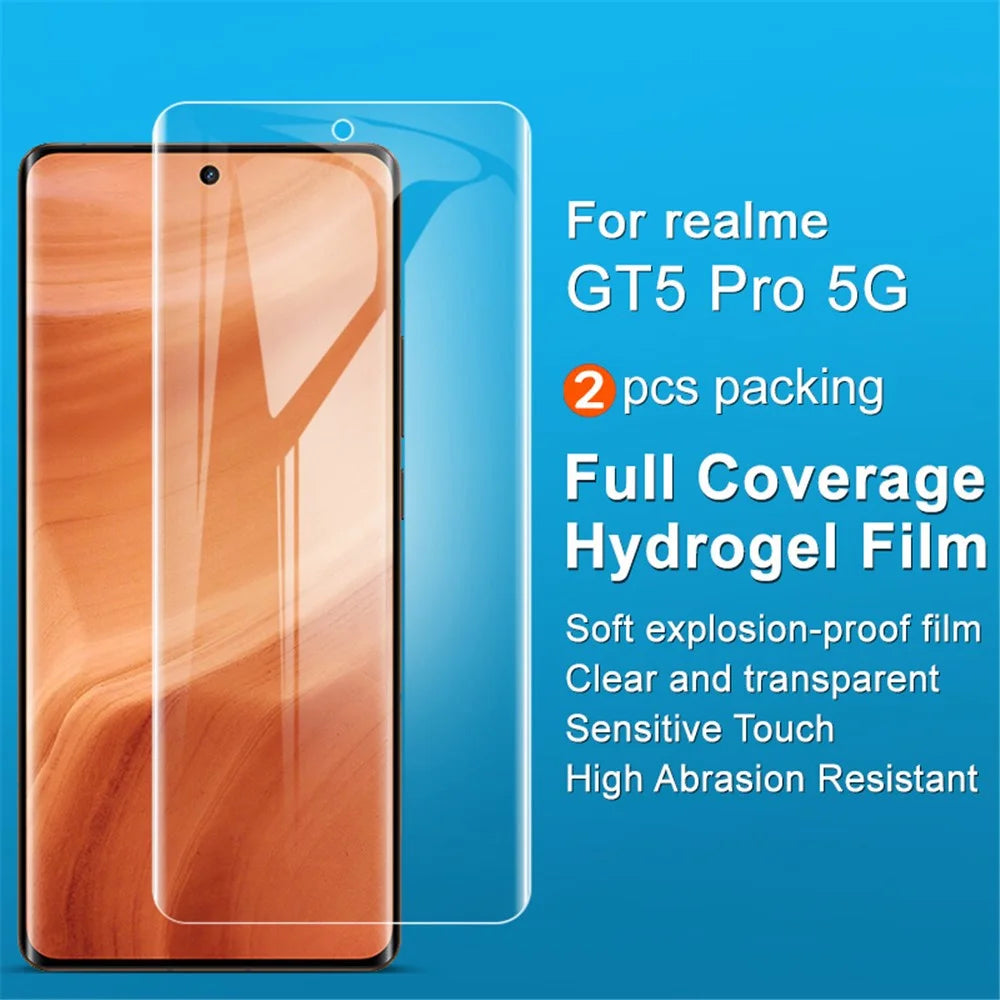 IMAK 2Pcs  /  Set Hydrogel Film III for Realme GT5 Pro 5G Screen Protector Soft TPU Protective Film - 2