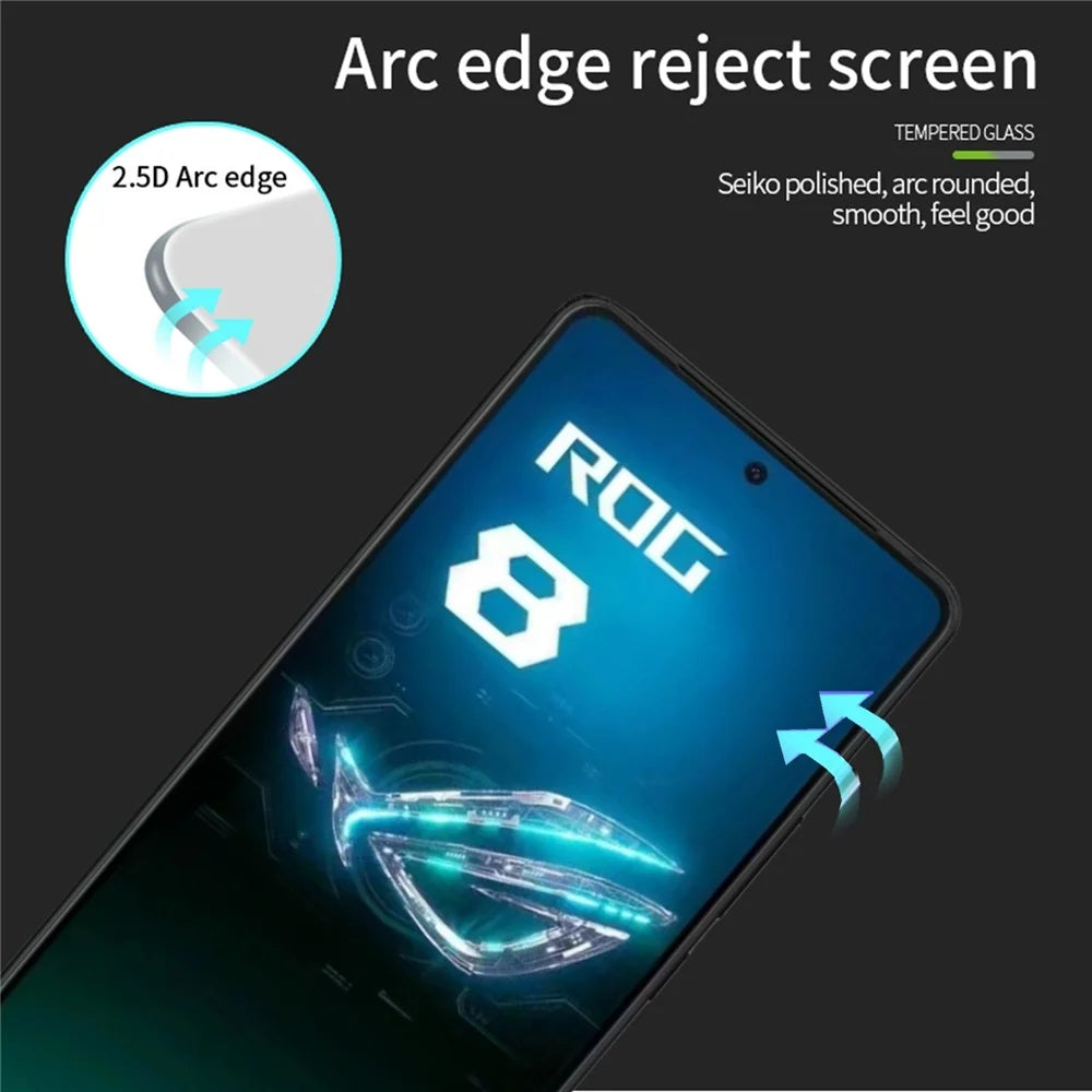MOFI JK Tempered Glass Film Series-1 for Asus ROG Phone 8 Pro 5G / Phone 8 5G Screen Protector Full Glue - 6