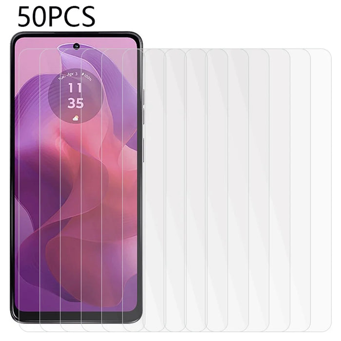 50PCS For Motorola Moto E14 4G / G04 4G / G04s 4G / G24 4G Tempered Glass Screen Protector 2.5D 0.3mm HD Clear Film - 1