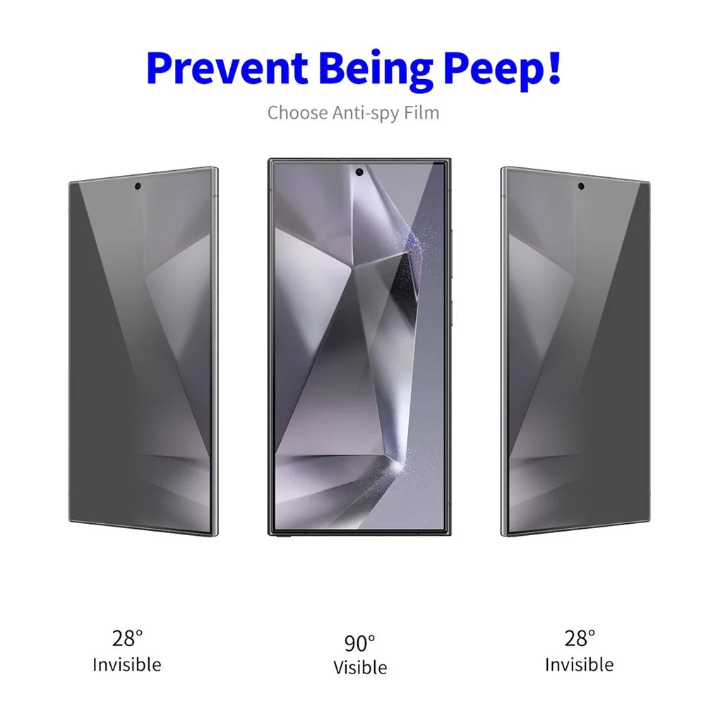 ENKAY HAT PRINCE 5Pcs For Samsung Galaxy S24 Ultra Screen Protector Anti-Spy Full Coverage Film - 2