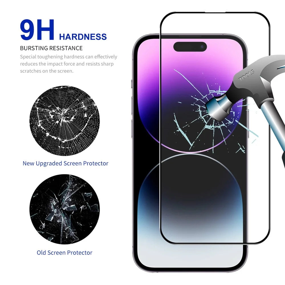 ENKAY HAT PRINCE Full Glue Screen Protector for iPhone 14 Pro Film Silk Printing - 4