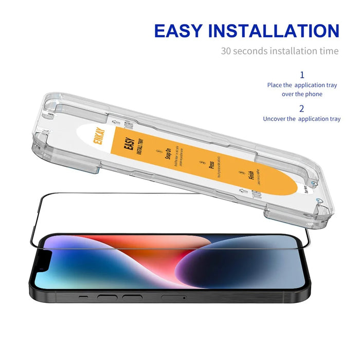 ENKAY HAT PRINCE For iPhone 17e / 16e / 14 Screen Protector Silk Printing Complete Covering Screen Film Guard - 2