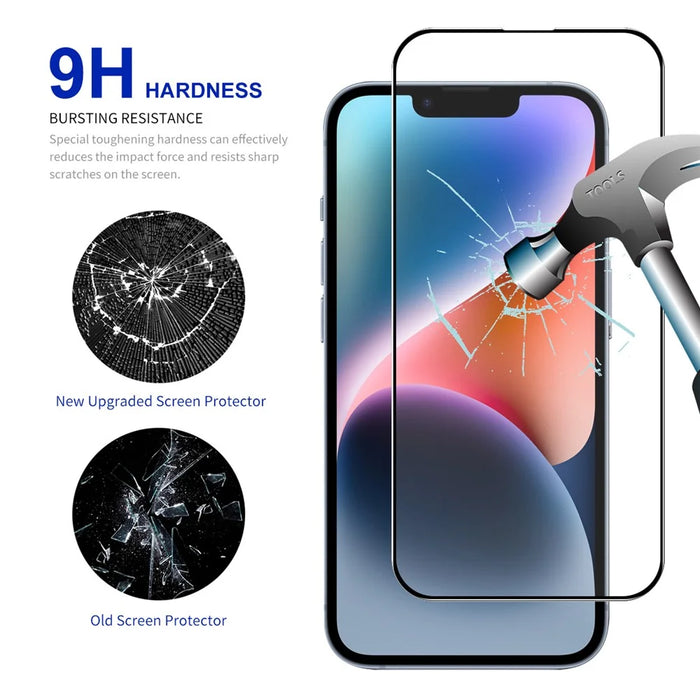 ENKAY HAT PRINCE For iPhone 17e / 16e / 14 Screen Protector Silk Printing Complete Covering Screen Film Guard - 4