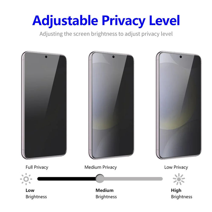 ENKAY HAT PRINCE 5Pcs For Samsung Galaxy S23 Anti-Peep Screen Protector Full Glue Complete Covering - 3
